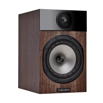 Fyne Audio F300 Kompakt højttaler i valnød Profil forside/front uden højttalergitter